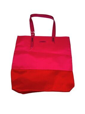 Lancôme Pink/Red Waterproof Flamingo Lined Tote Bag Hot Barbie 16x15x3”